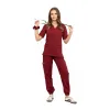Spodnie medyczne SCRUBS MEDI TEDDY - LLEVANTI MERLOT SCRUB
